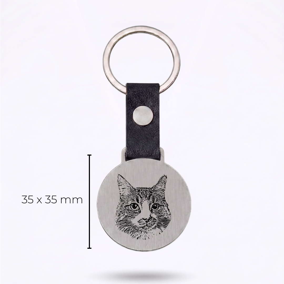 Llavero Circular Cuerina